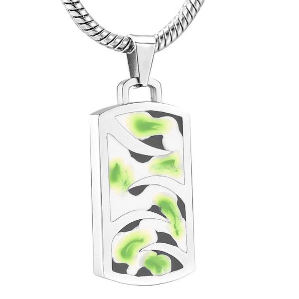 

pendant necklaces cremation square charm urn ash holder necklace keepsake memorial jewelry stainless steel for woman and man, Silver