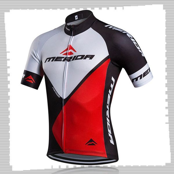 Maglia da ciclismo Pro Team MERIDA Uomo Estate rapida asciugatura Uniforme sportiva Mountain Bike Camicie Bici da strada Top Abbigliamento da corsa Abbigliamento sportivo da esterno Y21041215