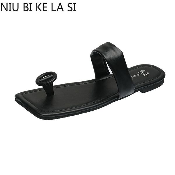 

slippers designer clear flat sandals fashion shoes women summer clip-toe transparent strap roman ladies, Black