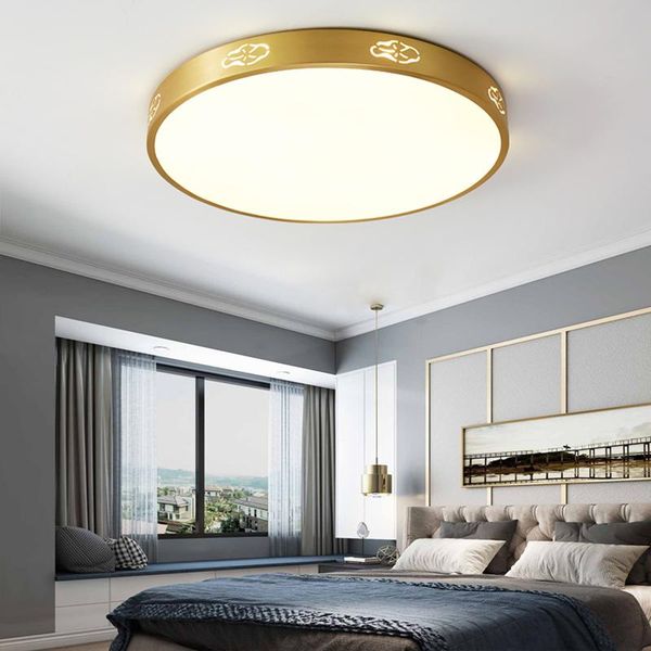 

ceiling lights all copper bedroom lamp simple personality master study hallway post modern light luxury ultra-thin led