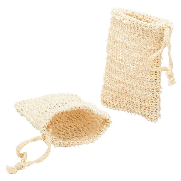 

fashion nice natural ramie shower exfoliator sponge pouch net comfortable bubble blister mesh soap saver foaming bag