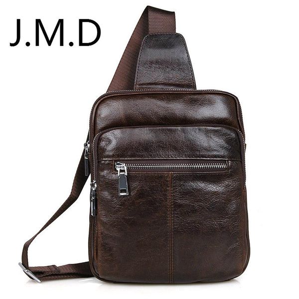

j.m.d arrival vintage cow leather style men's travel bag casual shoulder messenger big size waist bags