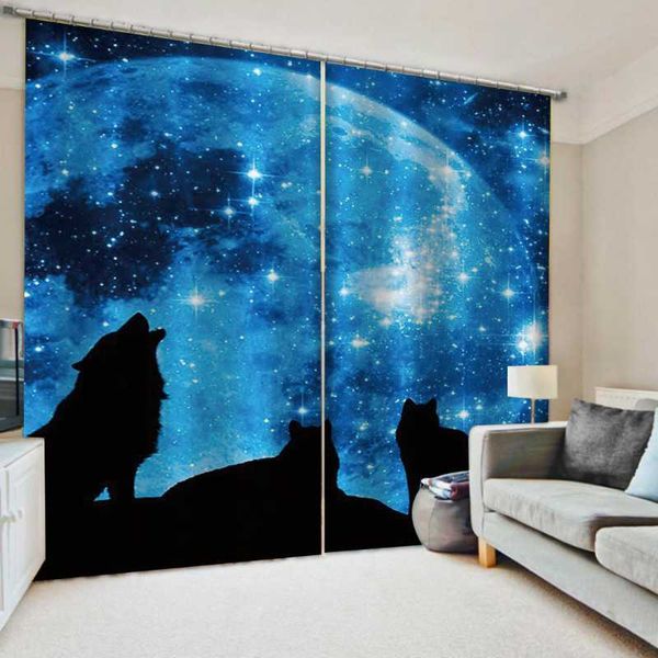 

beautiful 3d curtain drapes the animal wolf curtains for living room bedroom children star po blinds &