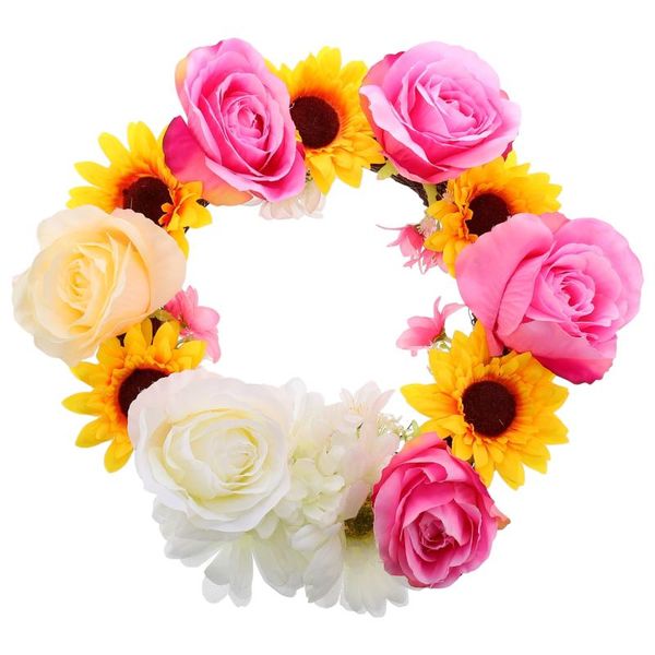 

decorative flowers & wreaths 1pc simulation flower garland ornament chic wall hanging wreath for wedding