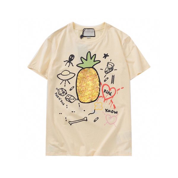 22 Beverly Hills Cherry Designer T-Shirt Herren Mode Kleidung Kurzarm Frauen Punk Print Brief Stickerei Katze Sommer Skateboard Tops