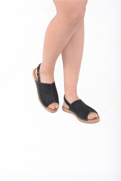 

sandals embroidered women 's, Black