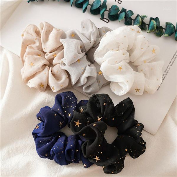 

ruoshui star scrunchies chiffon hair ties for woman girls rubber band women elastic hairband accessories headwear tiara1