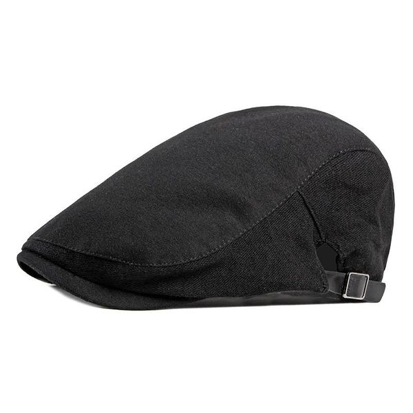 

berets adjustable stripe lattice hat cotton retro casual hats women duckbill herringbone flat cap travel outdoor beret, Blue;gray