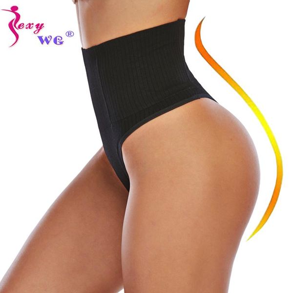 

women's shapers sexywg thong panty shaper high waist tummy control panties slimming underwear trainer shaping briefs bulifter shapewear, Black;white