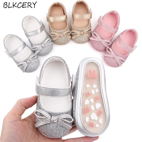 

fsahion born baby girl shoes toddler leather moccasins soft rubber sole princess loafers infant doll learning walking first walkers
