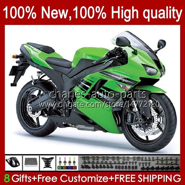 Мотоциклетные тела для Kawasaki Ninja ZX 6R 600cc 6 R ZX600C ZX-600 ZX6R 07 08 CUD-600 ZX6R 07 08 CC 10NO.55 ZX-636 600 CC ZX600 ZX636 07-08 ZX-6R ZX 636 2007 200 200 200 200 200 200 200 200 200 2007 Объектов Kit Green завод