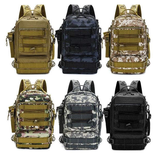 

waterproof fishing lure reel bag gear storage camouflage tactical shoulder backpack