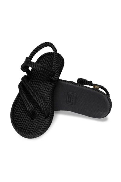 

sandals cancun rubber-soled women 's rope black