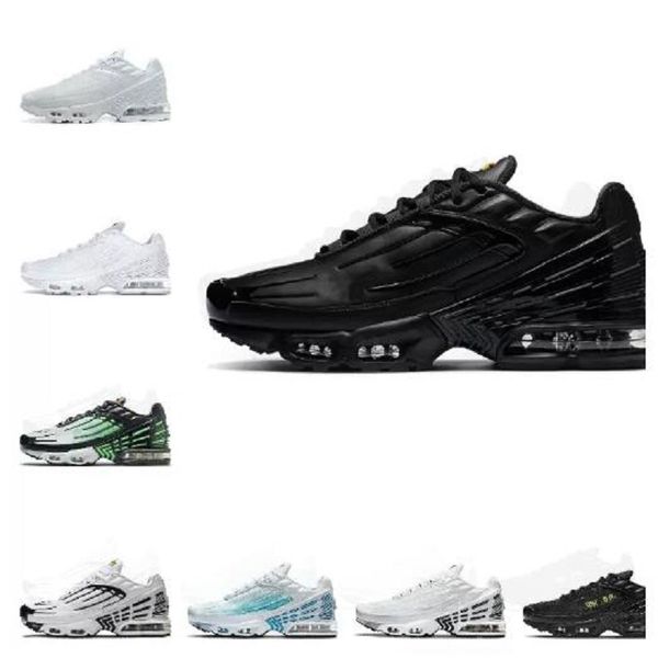 

tn plus 3 tuned iii men sports shoes laser blue white aquamarine obsidian hyper violet deep parachute ghost green triple black sneakers