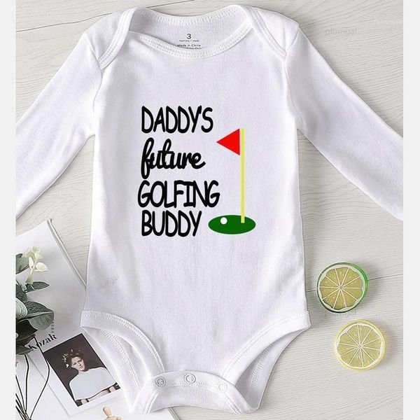 

jumpsuits printing daddy's future golfing buddy toddler rompers clothing for babies infant girls outfits born baby boy1, Blue