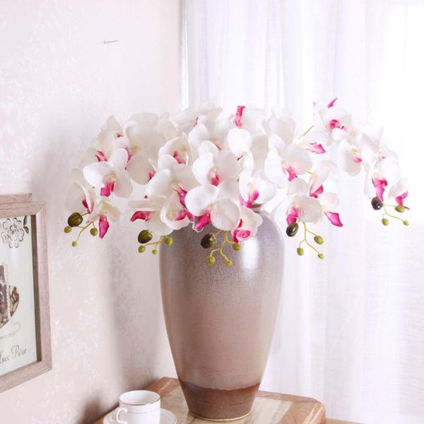 

decorative flowers & wreaths 7heads artificial 3d butterfly orchids vases for home decor bedroom table setting wedding flower