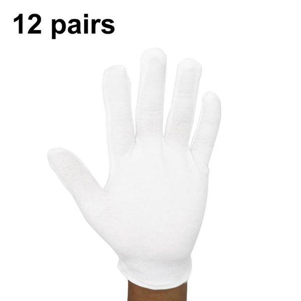 

cotton work gloves medium thickness labor protection thin for jewellery and clothing 12 pairs disposable