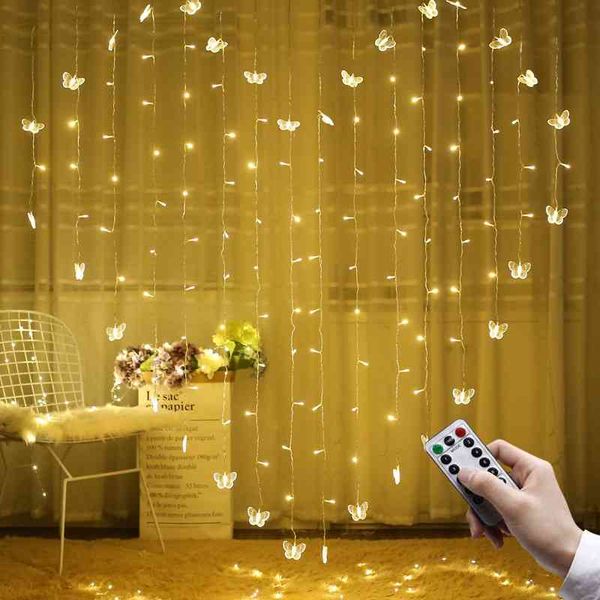 

led decorative s christmas sky star back butterfly romantic curtain color light string