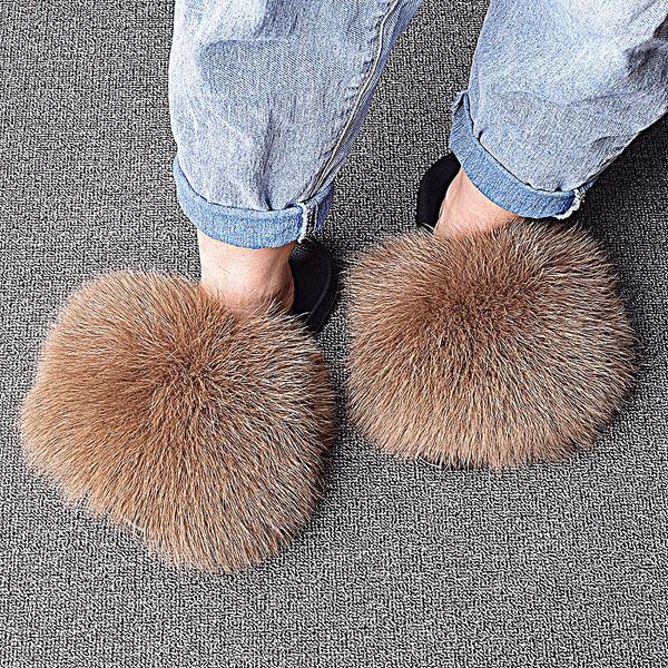 

slippers arrival girl sweet fur summer fluffy furry slides home plush beach flip flops wholesale drop, Black