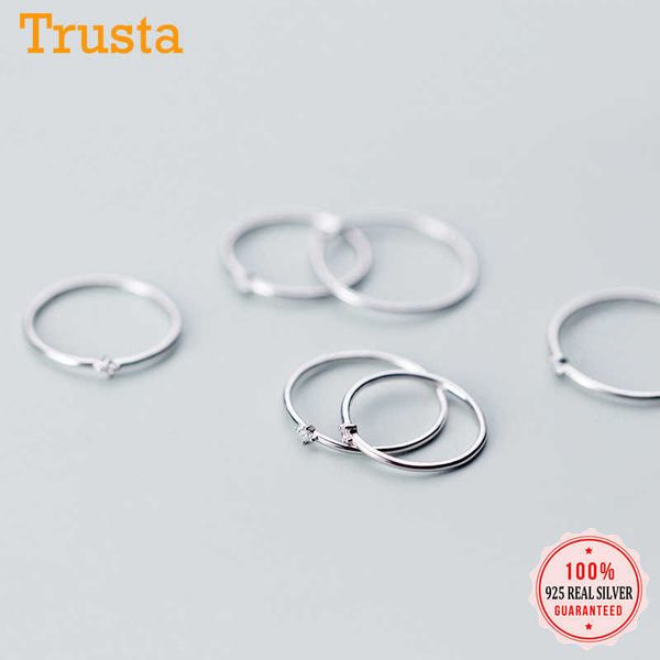 

trustdavis genuine 925 sterling silver simple lovely dazzling cz finger ring size 5 6 7 for women gilr silver 925 jewelry da907 p0818