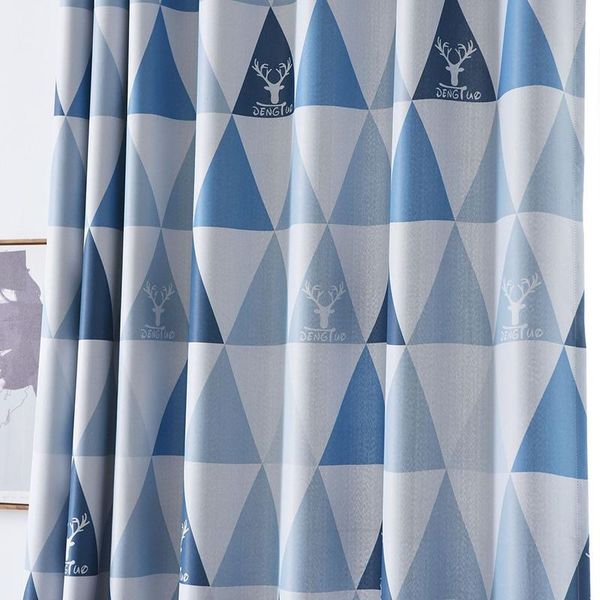 

curtain & drapes simple geometric triangle gray curtains for living room kitchen shade bedroom tulle window blinds customization