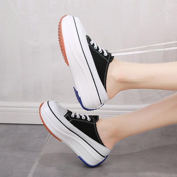 

slippers size 35-40 spring women's sneakers style novel shoes woman flat heels ladies fashion brand non slip flip flops fp9w, Black