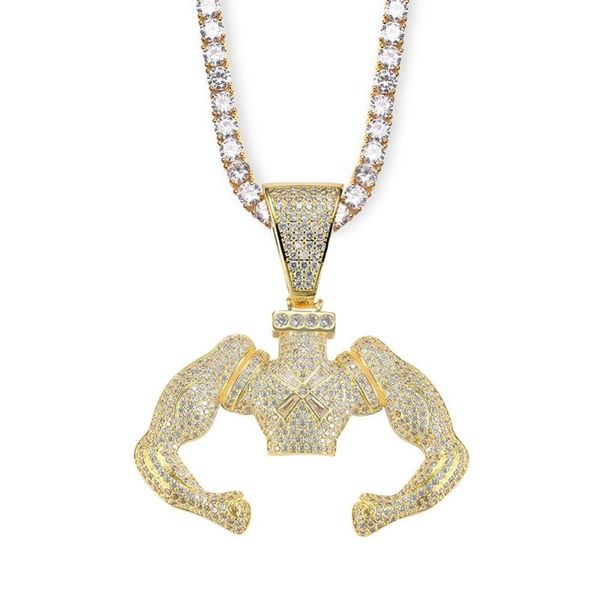 

pendant necklaces design stylish men daily jewelry environmental brass gold clear cubic zirconia pave set necklace, Silver