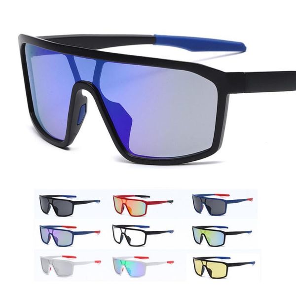 

outdoor eyewear 2021 fashion sunglasses trendy cycling glasses uv400 one-piece hd lens sports equipment