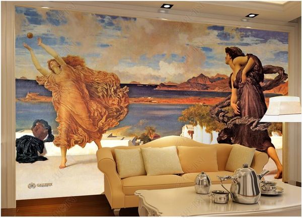 

custom murals 3d p wallpaper european hand-painted sea god oil painting myth living room decoration 3d wall murals wallpaper for walls in ro