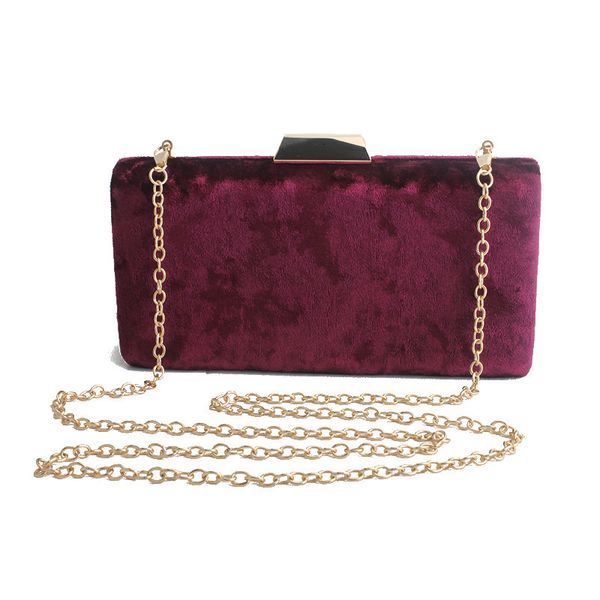 

fashion evening bag velvet chain in spring and summer of 2021
