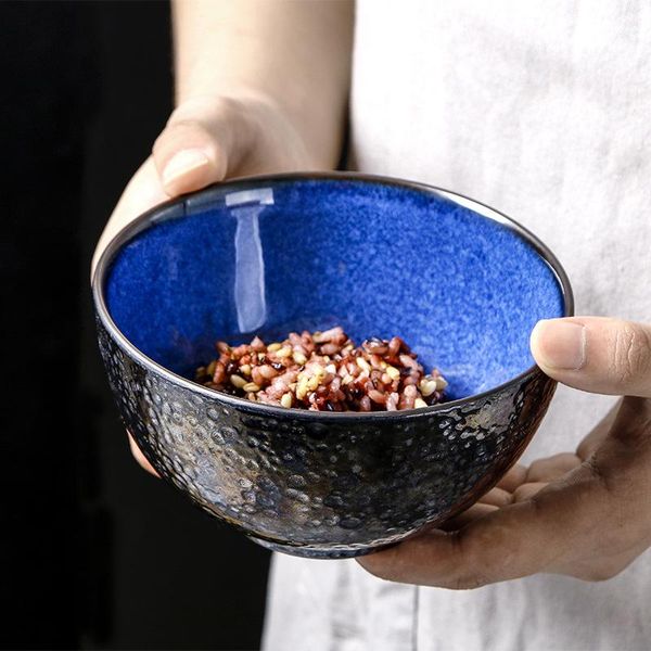 

lingao creative ceramic noodle bowl personalized retro salad household dessert eat rice soup bowls