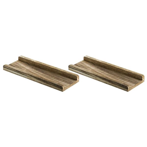 

hooks & rails 2pcs household wall racks decorative wooden boards kitchen storage shelf