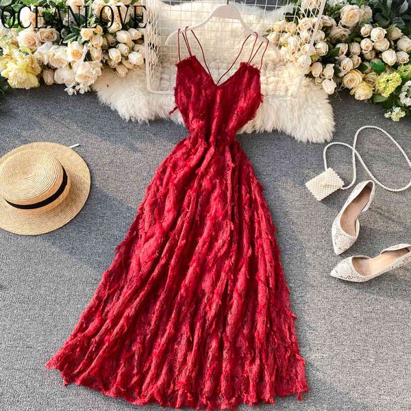 

beach style long solid tassel high waist vestidos backless v neck summer dresses women 15495 210415, Black;gray