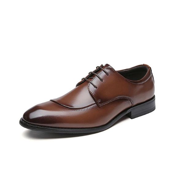 

dress shoes men's business formal casual breathable wedding brogues, Black