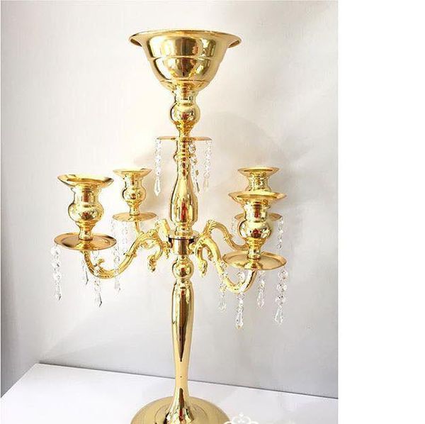 2021 Lampadario candelabro in metallo lucido con braccio alto 30 