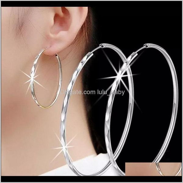 

hoop & hie jewelry drop delivery 2021 exaggerated big female personality japanese and korean long round ear buckle earrings itaka, Golden;silver