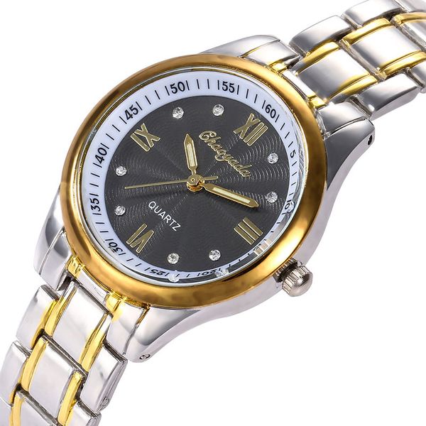 

gold women's watches stainless steel bracelet women's casual wear, Slivery;brown