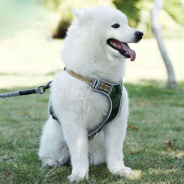 

dog apparel vest no pull pet harness adjustable reflective nylon soft control outdoor night safety comfortable