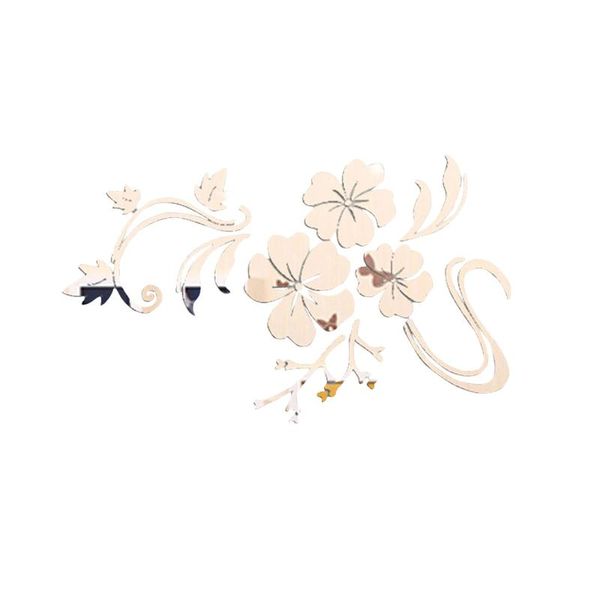 

wall stickers 120x90cm size flower 3d mirror home decor wallpapers for living room bedroom diy rooms decoration #z