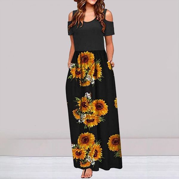 

summer geometric print slim womens dress round neck short sleeve banquet dre, Black;gray