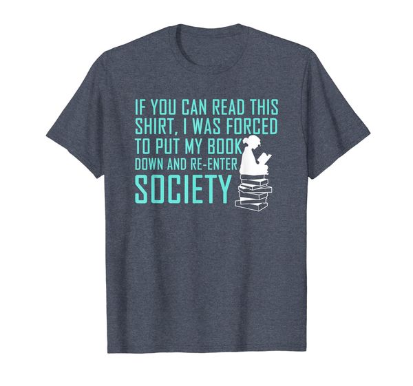 

if you can read this t shirt i was forced to put my book dow, White;black
