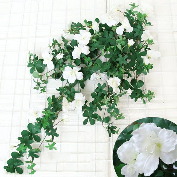 

decorative flowers & wreaths artificial fake azalea vine garland wall hanging decor for home wedding basket