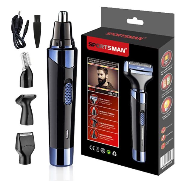 

4-in-1 multifunctional nose hair trimmer portable electric shaving cutting eyebrow trimming machine & ear trimmers
