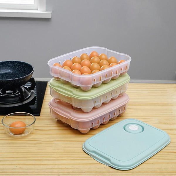 

grid egg fresh-keeping box, rack container, timing function, kitchen storage and sorting box bottles & jars