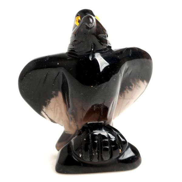 

decorative objects & figurines 1.96 inch-2.36 inch height natural black obsidian quartz bird pet crystal healing reiki