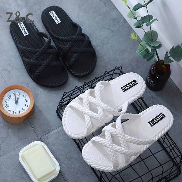 

women's slippers korean edition summer indoor antiskid slippers fashionable outdoor sandals shoes for women 2020 woman sandals, Black