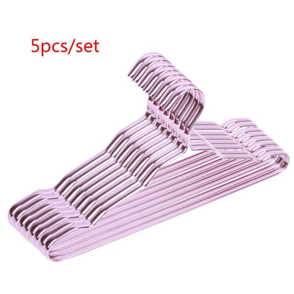 

hangers & racks 5pcs aluminum alloy thicker drying home clothes hanger seamless hook anti-slip anti-rust windproof retailsale