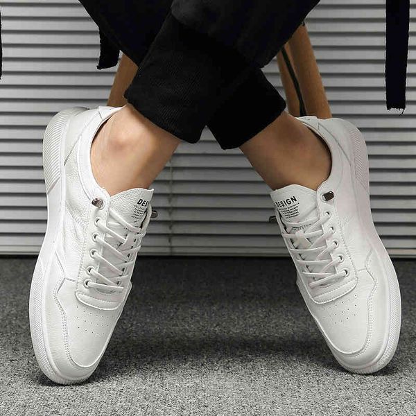 

dress shoes 2021 fashion male lace up flats white sneakers for men casual sport outdoor breathable sneaker leather 1meu, Black