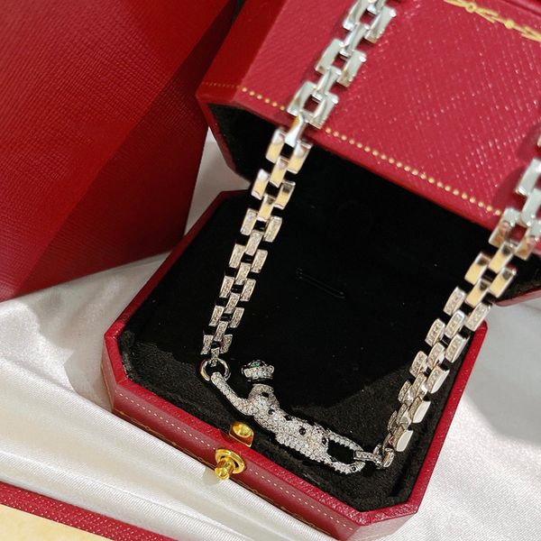 

designer women diamonds leopard choker necklace luxurys designers necklaces paris brand v gold silver color woman glitter flash luxury jewel, Golden;silver