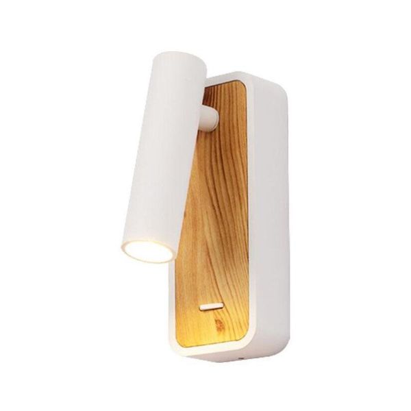 

wall lamps led lamp reading light for bedroom study living room sconce book rotation bedside spot with switch